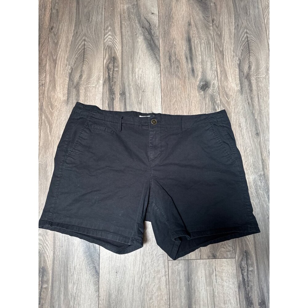 Old Navy Womens Black Shorts Size 16 Regular Standard Cotton/Spandex Blend